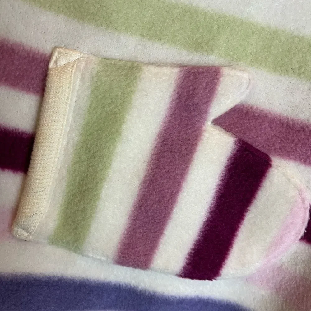 Gymboree Girls Fleece Poncho Cape Cream with Multicolored Stripes in Size 7-8